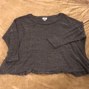3/4 Sleeve Crop Top